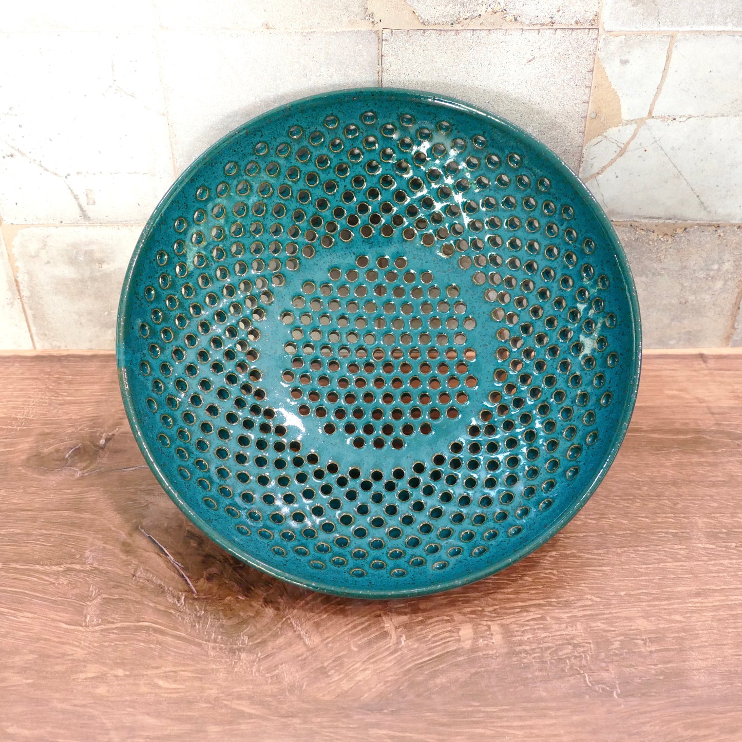 ONE-OF-A-KIND 2 - Shallow Colander in Dark Cyan